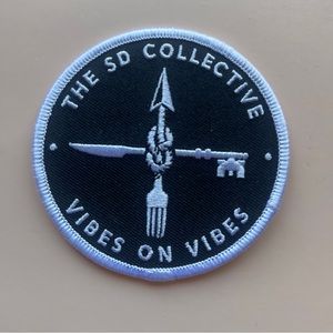 New Black And White California Social Club  3" Embroidery Iron-on Custom Patch